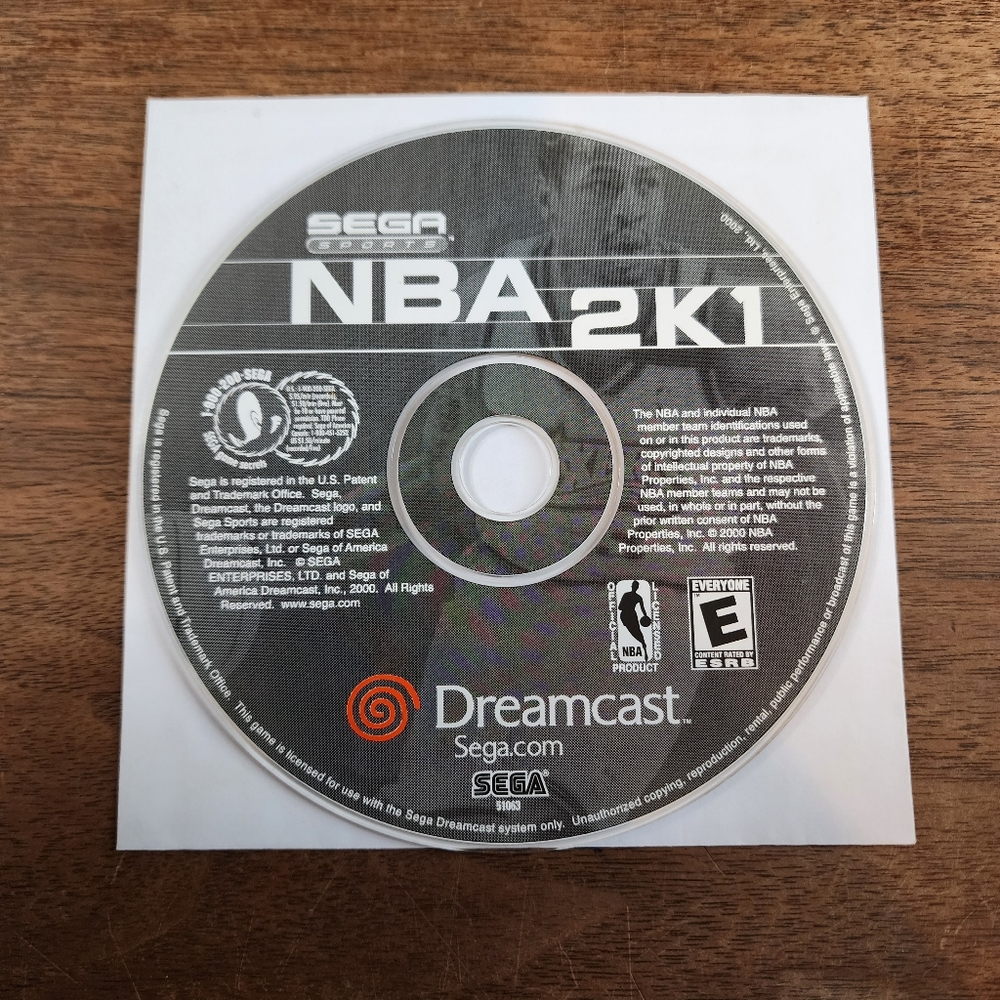 Sega Dreamcast Sega Sports NBA 2k1 Game